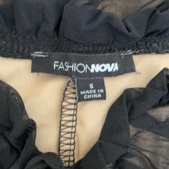 Fashion Nova Maura Mesh Dress - Black | Size: S - Picture 6 of 6